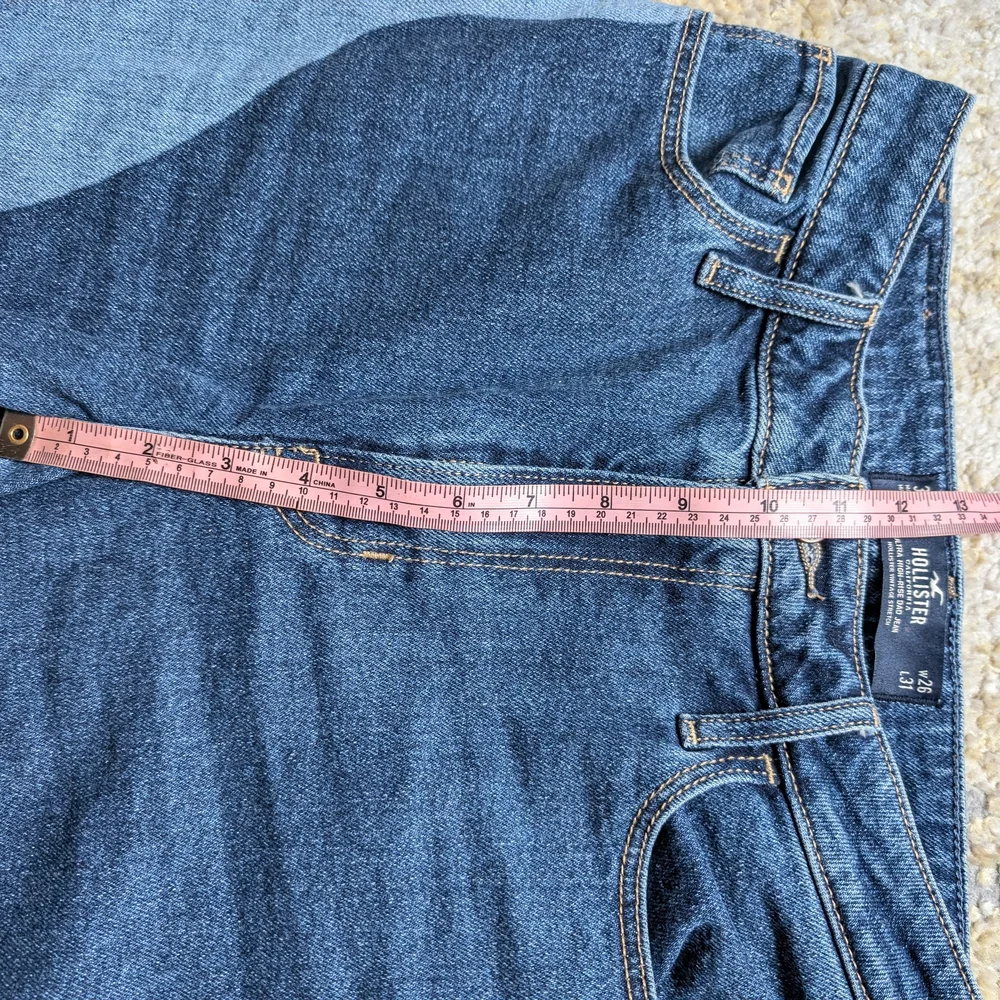 Hollister Two-Tone Contrast Jeans Sz 3R – High Rise Straight Leg Denim - Picture 7 of 7